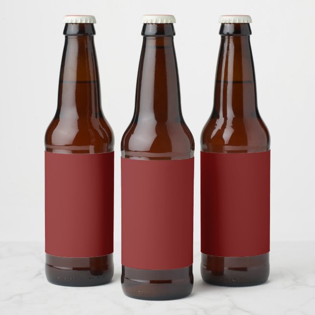 Mondlichtrot Bierflaschenetikett (Flaschen)