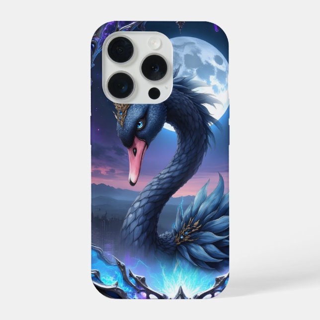 Mondlichtwächter – Schwan des stillen Lichts.  iPhone Hülle (Rückseite)
