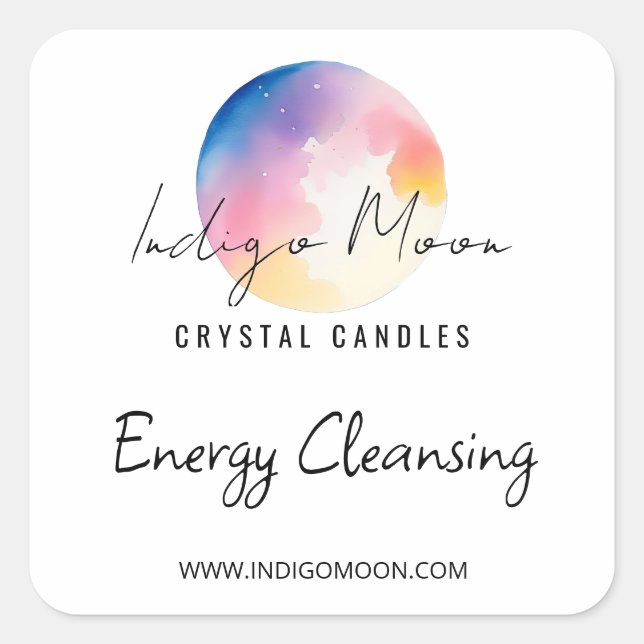 Mondmarken Quadratischer Aufkleber (Vorderseite)