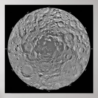 Mondmosaik der Südpolarregion m Poster