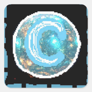 Mondnacht Quadratischer Aufkleber