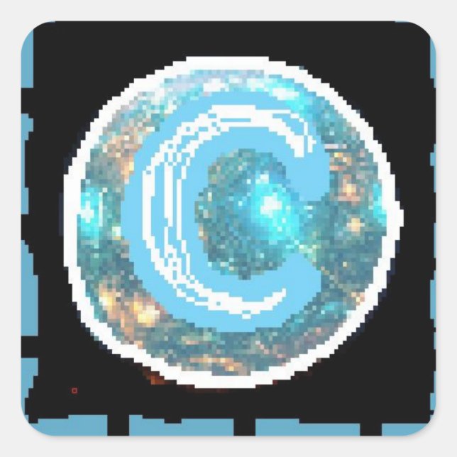 Mondnacht Quadratischer Aufkleber (Vorderseite)