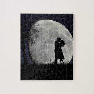 MONDNACHT ROMANTISCHES KUSS-PUZZEL PUZZLE