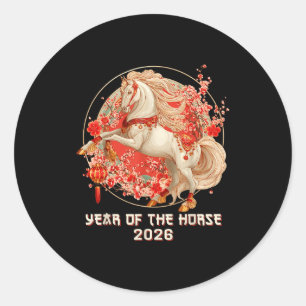 Mondneujahr 2026 Chinesische Dekoration Jahr des Runder Aufkleber