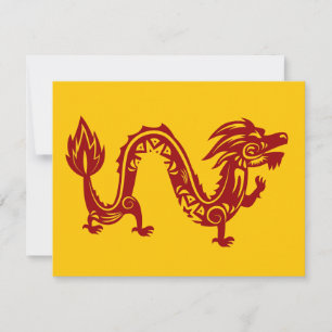 Mondneujahr des Drachen-Sternzeichens Feiertagskarte