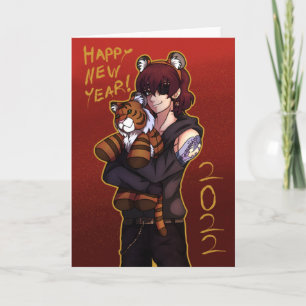 Mondneujahr - Jahr des Tigers 2022 Karte