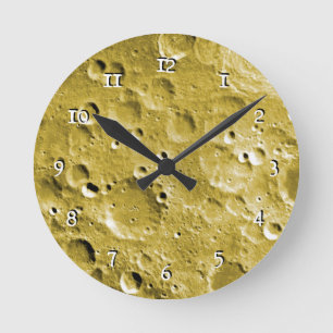 Mondoberfläche Runde Wanduhr