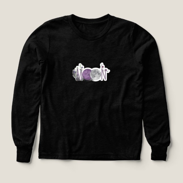 Mondphasen-Blumen-Sweatshirt (Design Vorderseite)