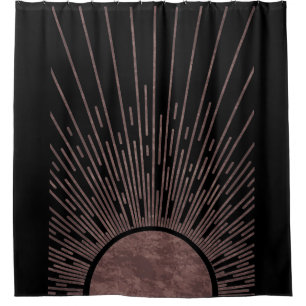 Mondphasen-Bogen Abstract Sonne und Sonnenstrahlen Duschvorhang