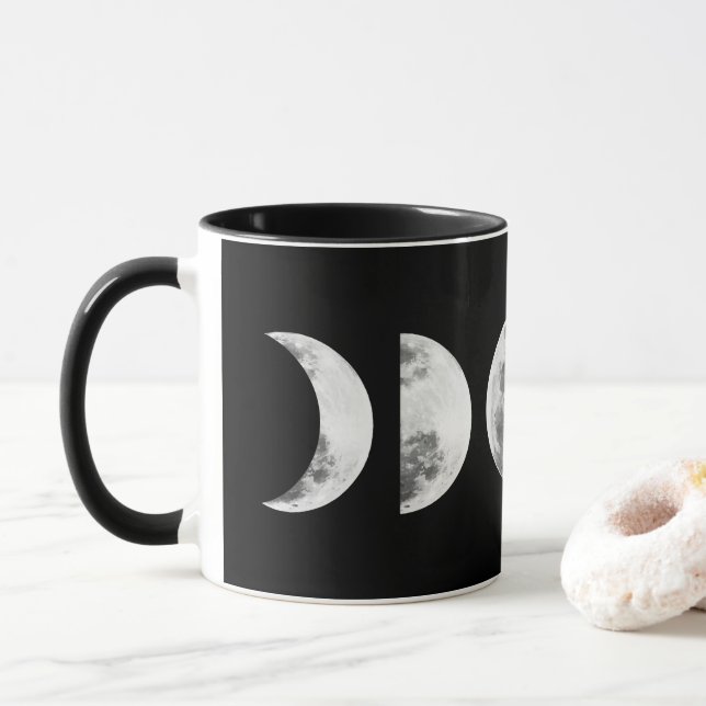 Mondphasen-Kaffee Tasse (Mit Donut)