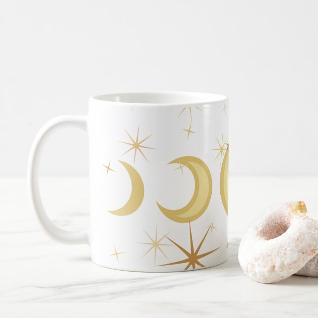 Mondphasen Kaffeetasse (Mit Donut)