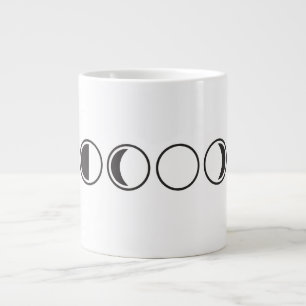 Mondphasen Minimalistische Linienkunst Jumbo-Tasse
