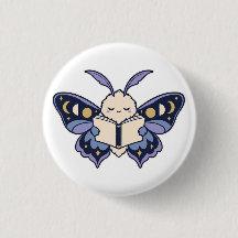 Mondphasen-Motten-Lesebuch-Button