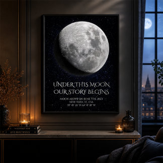 Mondphasen-Paar Poster zum 1. Hochzeitstag
