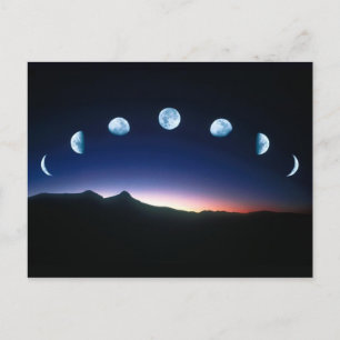 Mondphasen Postkarte