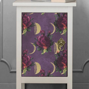 Mondphasen und Lila Rose   Schönes neues Zeitalter Seidenpapier