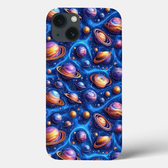 Mondplaneten-Galaxie Case-Mate iPhone Hülle (Rückseite)