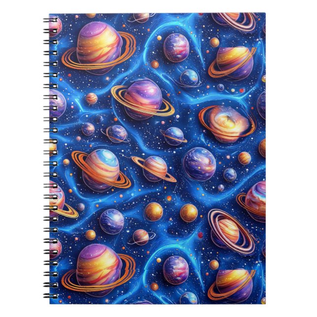 Mondplaneten-Galaxie Notizblock (Vorderseite)