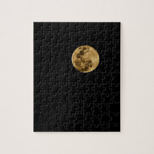 Mondpuzzle mit schwarzem Hintergrund Puzzle