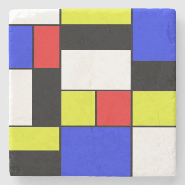 Mondriaan #20 steinuntersetzer (Vorderseite)