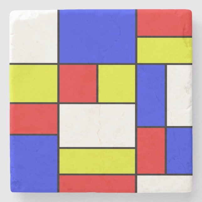 Mondrian #19 steinuntersetzer (Vorderseite)