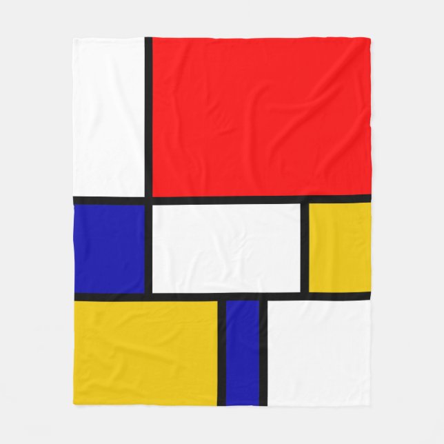 Mondrian 2 fleecedecke (Vorderseite)
