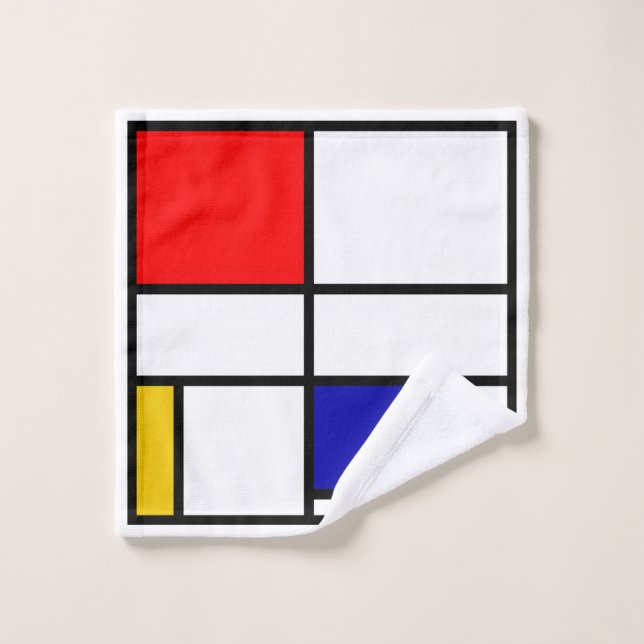 Mondrian 3 waschlappen (Waschlappen)
