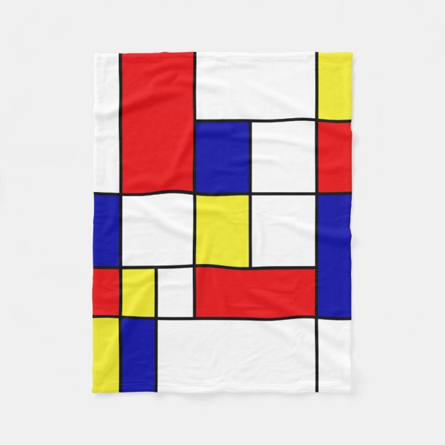 Mondrian #43 fleecedecke (Vorderseite)