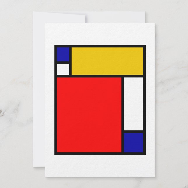 Mondrian 4 feiertagskarte (Vorderseite)