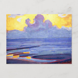 Mondrian - Am Meer, beliebtes Kunstwerk Postkarte