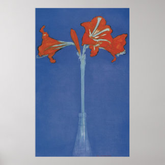 Mondrian Amaryllis in Flash Poster