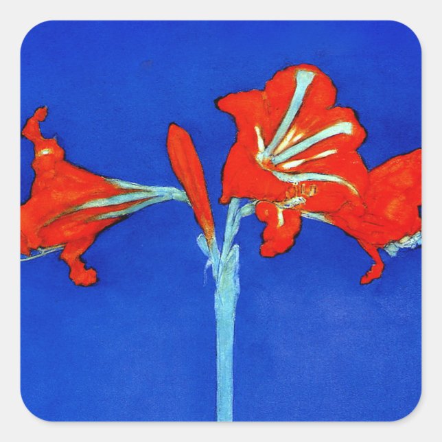 Mondrian Amaryllis Stickers (Vorderseite)