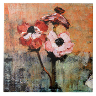 Mondrian - Anemonen in einer Vase Fliese