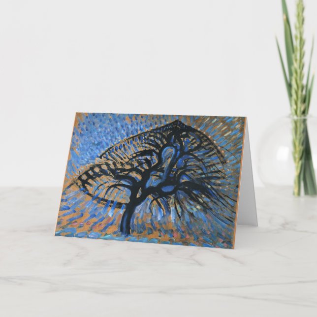 Mondrian - Apple Tree, pointillistische Version, Karte (Vorderseite)