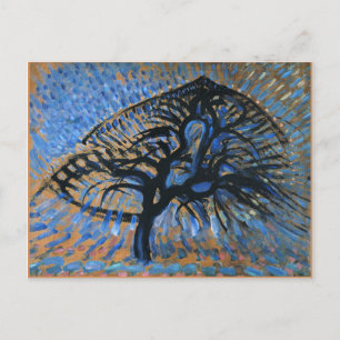 Mondrian - Apple Tree, pointillistische Version, Postkarte