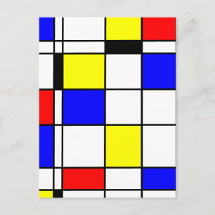 Mondrian Art Postkarte