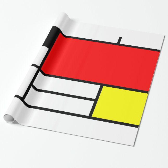 Mondrian Artkunst Geschenkpapier (Ungerollt)