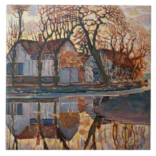 Mondrian - Bauernhof bei Duivendrecht Fliese
