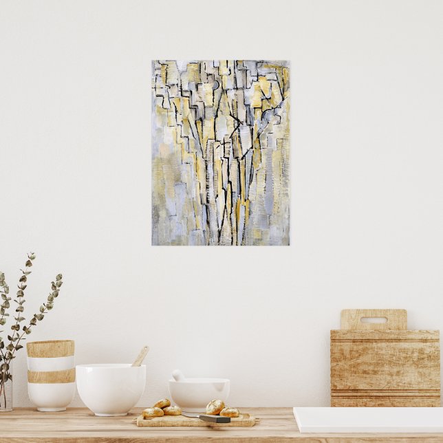 Mondrian - Boom A, abstrakte Kunstwerke Poster (Küche)