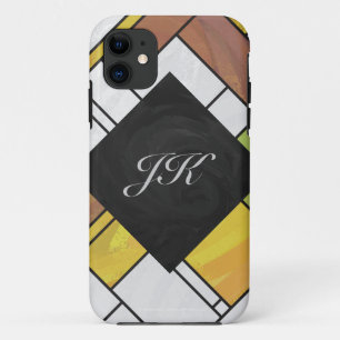 Mondrian Braun Gelb Grün Druck Case-Mate iPhone Hülle