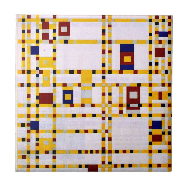 Mondrian - Broadway Boogie Woogie Fliese (Vorderseite)