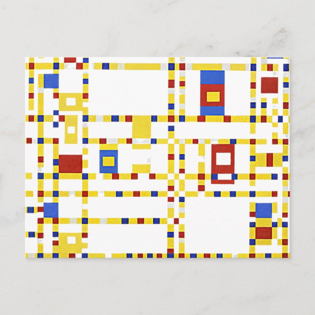 Mondrian - Broadway Boogie Woogie Postkarte (Vorderseite)