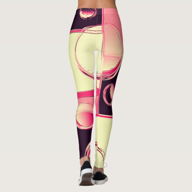 Mondrian & Bubbles Leggings (Rückseite)