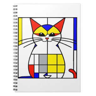 Mondrian Cat Notizblock
