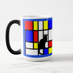 Mondrian - Composition II - Farbwechsel-Kunsttasse Verwandlungstasse