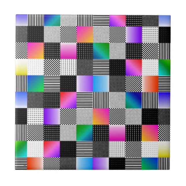 Mondrian Couturen Fliese (Vorderseite)