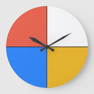 Mondrian Cubist Abstrakt Art Wall Clock Große Wanduhr