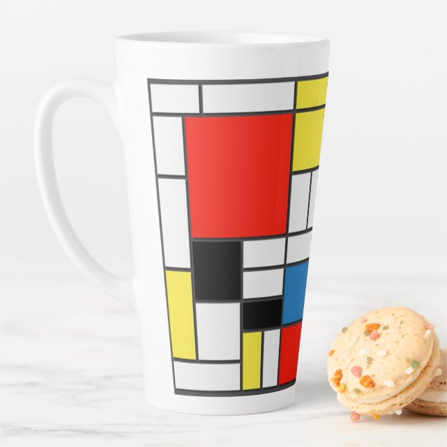 Mondrian de Stijl Art Milchtasse (Beispiel)