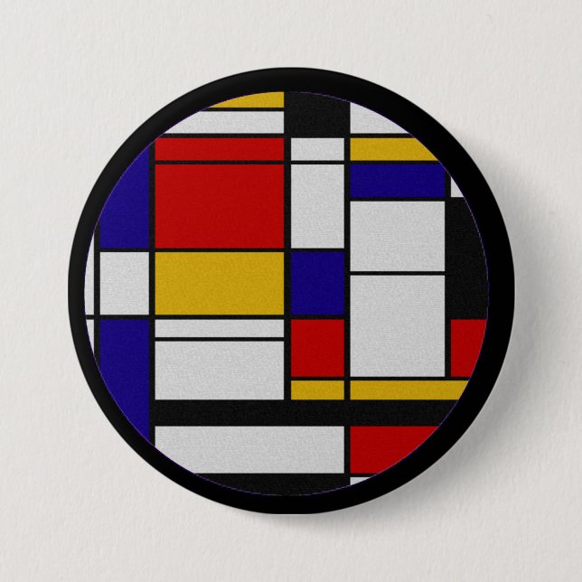 Mondrian De Stijl Button (Vorderseite)