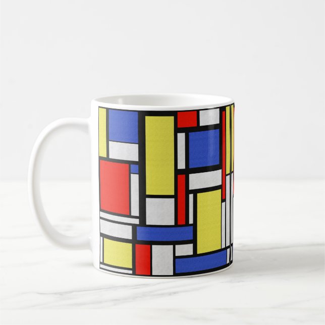 Mondrian De Stijl Kaffeetasse (Links)
